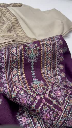 Rs 3750 Dhanak Emb 3pc warm jacquard shawl Rs 3750 Dhanak Emb 3pc warm jacquard shawl